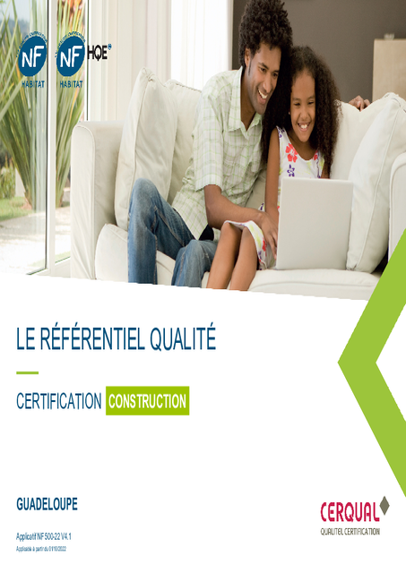 Certification NF Habitat/NF Habitat HQE Construction Guadeloupe