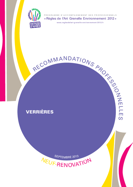 Recommandation Professionnelle Verrières