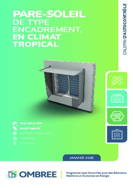 Calepin d’autocontrôle Pare soleil de type encadrement Antilles